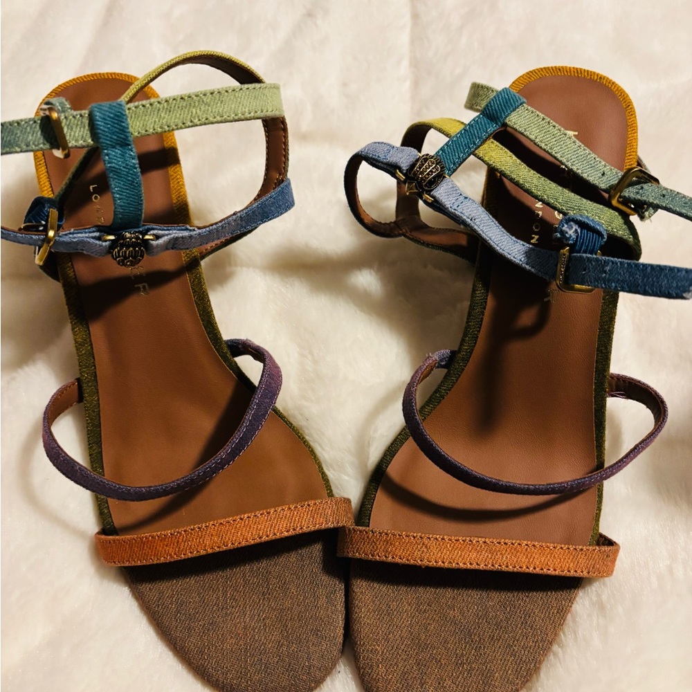 Kurt Geiger Multicolor Strappy Sandals - Green, Blue, Purple, Orange, Brown
